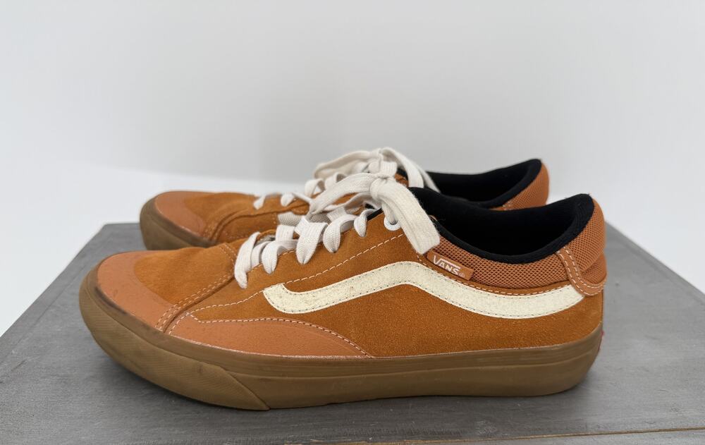 Vans TNT Advanced Prototype Pro Men's 8.5 Golden Oak Suede Skate Shoes Y2K Retro